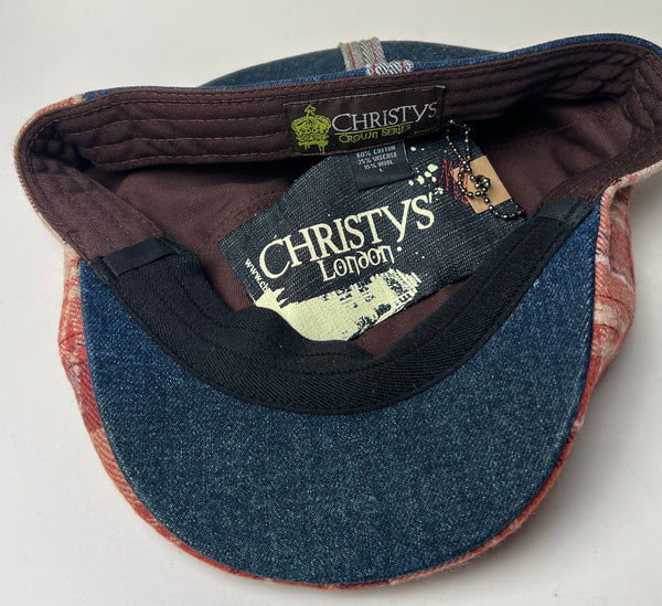 帽子 ANATOMICA by CHRISTYS' 6PANEL CAP Vintage Christys' Crown Flannel & Denim Scally Cap 6 Panel Pub Hat