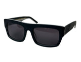 Rare Vintage Black Flys Boss Fly Polarized Wayfarer Sunglasses Striped
