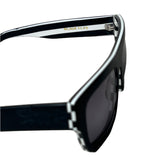 Rare Vintage Black Flys Boss Fly Polarized Wayfarer Sunglasses Striped
