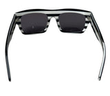 Rare Vintage Black Flys Boss Fly Polarized Wayfarer Sunglasses Striped