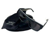 Rare Vintage Black Flys Boss Fly Polarized Wayfarer Sunglasses Striped