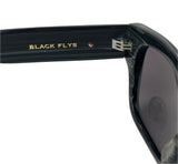 Rare Vintage Black Flys CA Boss Fly Polarized Wayfarer Sunglasses Grey Wood Grain