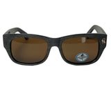 Rare Vintage Black Flys CA Boss Fly Polarized Wayfarer Sunglasses Grey Wood Grain