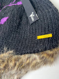Vintage Nobis Ms Eve Knit Beanie Faux Fux Ear Flap Aviator Hat