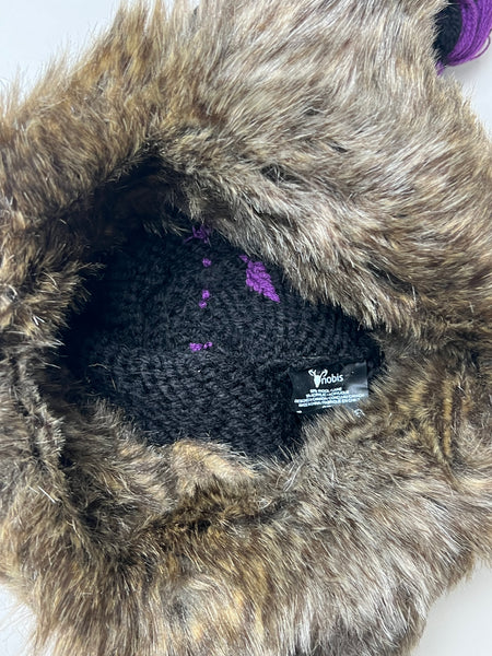 Vintage Nobis Ms Eve Knit Beanie Faux Fux Ear Flap Aviator  display picture 2