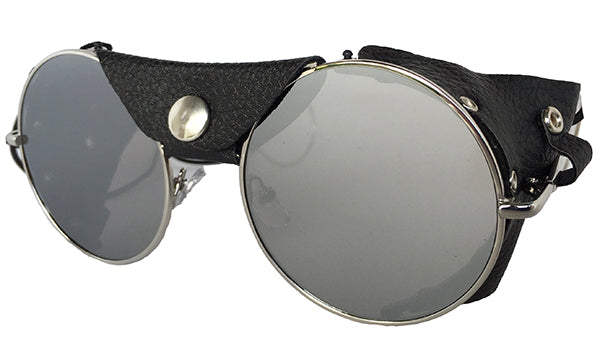 steampunk biker goggles Road Vision Round Flat Lens Motorcycle Sunglasses Steampunk Cycling – headchange.com