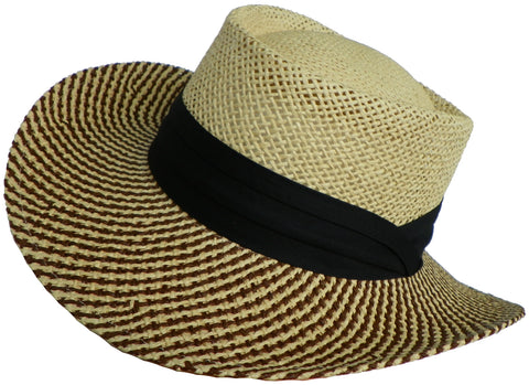 Straw Gambler Big Brim 2 Tone Golf Hat