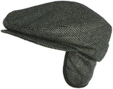 Broner Classic Herringbone Ivy Cap Winter Hat with Ear Flaps