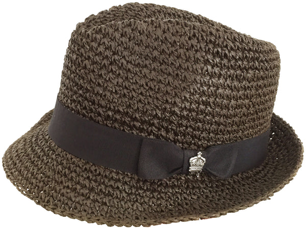 Vintage Christys Crown Crocheted Paper Straw Fedora –