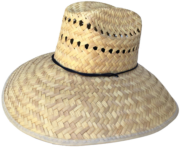 Headchange Straw Lifeguard Hat Western Crown 5 Brim Mexican Palm –