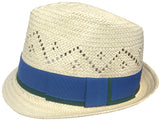 Headchange Toyo Straw Fedora Vented Crown Trilby