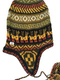 Authentic Peruvian Alpaca Chullo Hat Traditional Peru Indigenous Hat Andes Toque