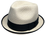 Vintage Christys' of London Panama Toquilla Straw Stingy Brim Fedora