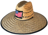 Headchange Straw Lifeguard Hat Mexican Palm United States Flag Version 2