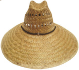 Headchange Straw Lifeguard Hat Western Crown 5" Brim Mexican Palm