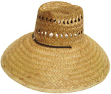 Headchange Straw Lifeguard Hat Western Crown 5" Brim Mexican Palm