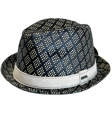 Vintage Scala Stingy Brim Fedora Straw Hat