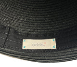 Vintage Stingy Brim Paper Straw Fedora by Odds in Black