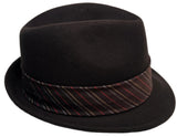 Vintage Christys' Crown Crease Top Wool Felt Fedora Brown