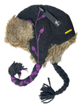 Vintage Nobis Ms Eve Knit Beanie Faux Fux Ear Flap Aviator Hat