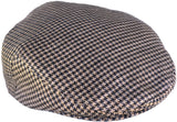 Headchange Made in USA Brown Hounds Tooth 100% Linen Ivy Cap