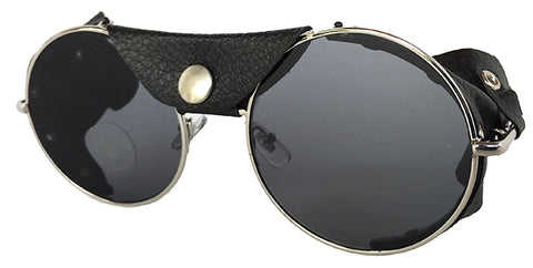 Road Vision Round Flat Lens Motorcycle Sunglasses Steampunk