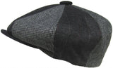 Broner Made in USA Wool Patchwork 8/4 Gatsby Cap Woolrich Newsboy Hat