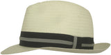 Broner Made in USA Toyo Straw Fedora Panama Style Dress Hat