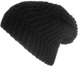 Ribbed Slouch Knit Beanie Reverse-able Oversize Cap