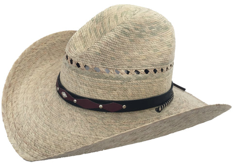 Mexican Moreno Palm Gus Crown Cowboy Hat Standard Brim
