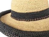 Headchange Womens Rolled Kettle Brim Crochet Raffia Straw Sun Hat