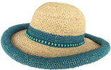 Headchange Womens Rolled Kettle Brim Crochet Raffia Straw Sun Hat