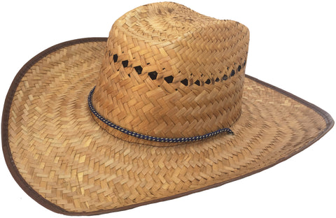 Headchange Straw Biggs Crown Cowboy Hat Mexican Palm