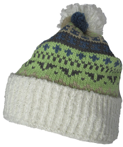 Christys' Crown Knit Winter Cap Ski Hat Pom Top