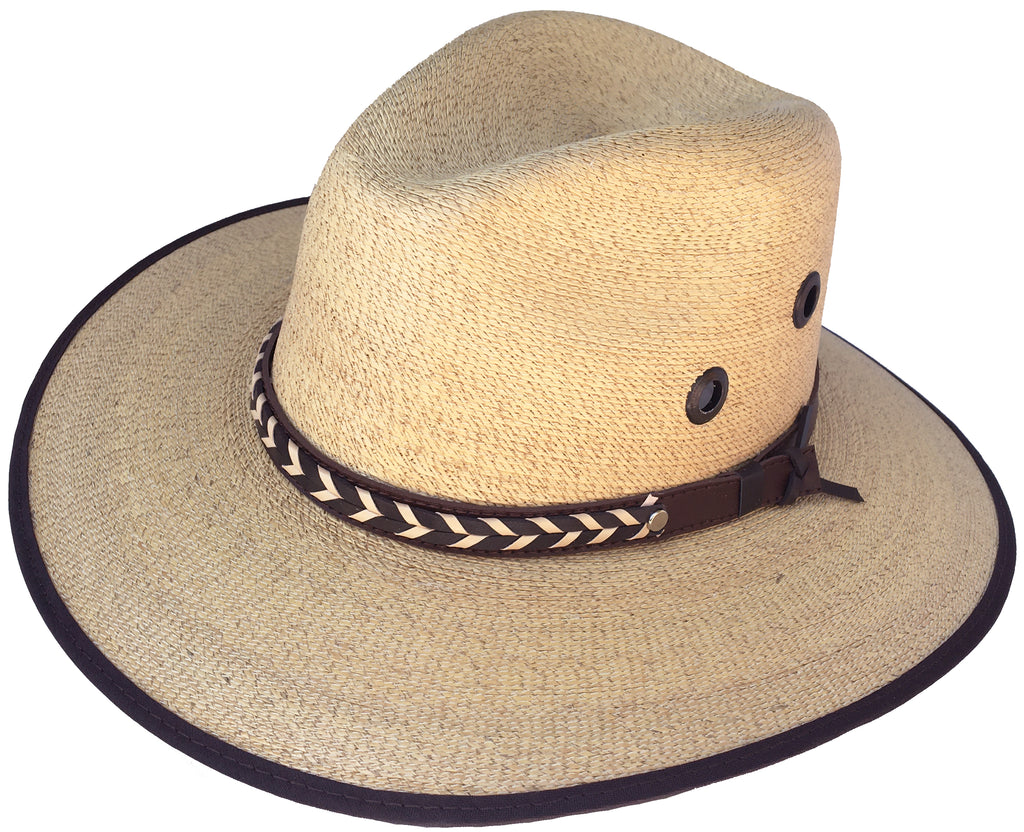 Sahuayo Palm Straw Safari Crown Vaquero Western Hat – headchange.com