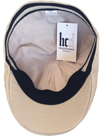 Gorra Newsboy Headchange Econo De Algodón - Estilo Conductor Con Estampado De Hiedra Y Billetes, Unisex